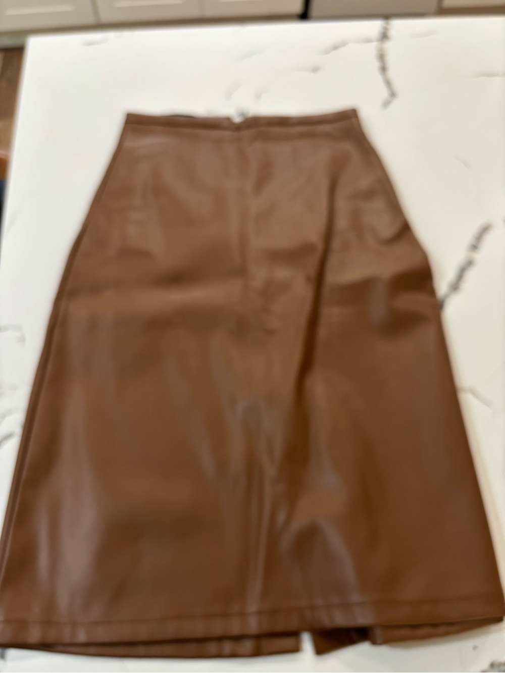 Joe's Jeans Brown Faux Leather Pencil Skirt